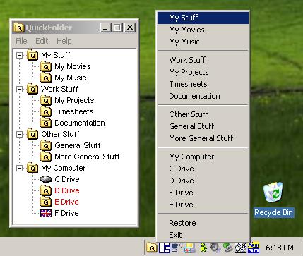 System Tray (List Style)